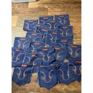 Assorted Denim Jeans Coin Pockets Lot of 20 for Crafts & DIY Projects Wrangler